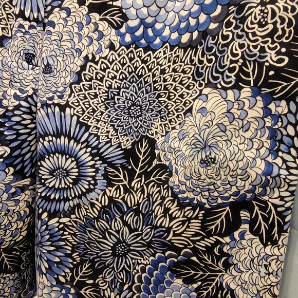 Talbots Blue and Black Floral Pants - Picture 3 of 8